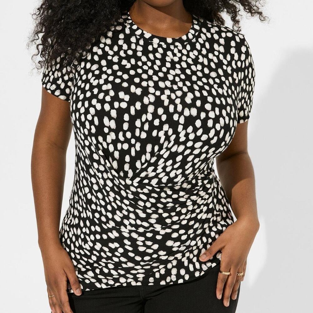 TORRID Women's Super Soft Crew Neck Asymmetrical Wrap Tee - Size 10 NWT